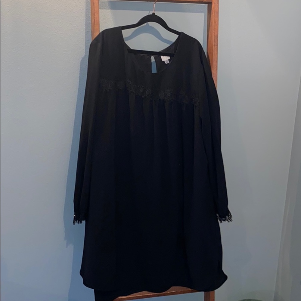 a.new.day shift dress with lace detail